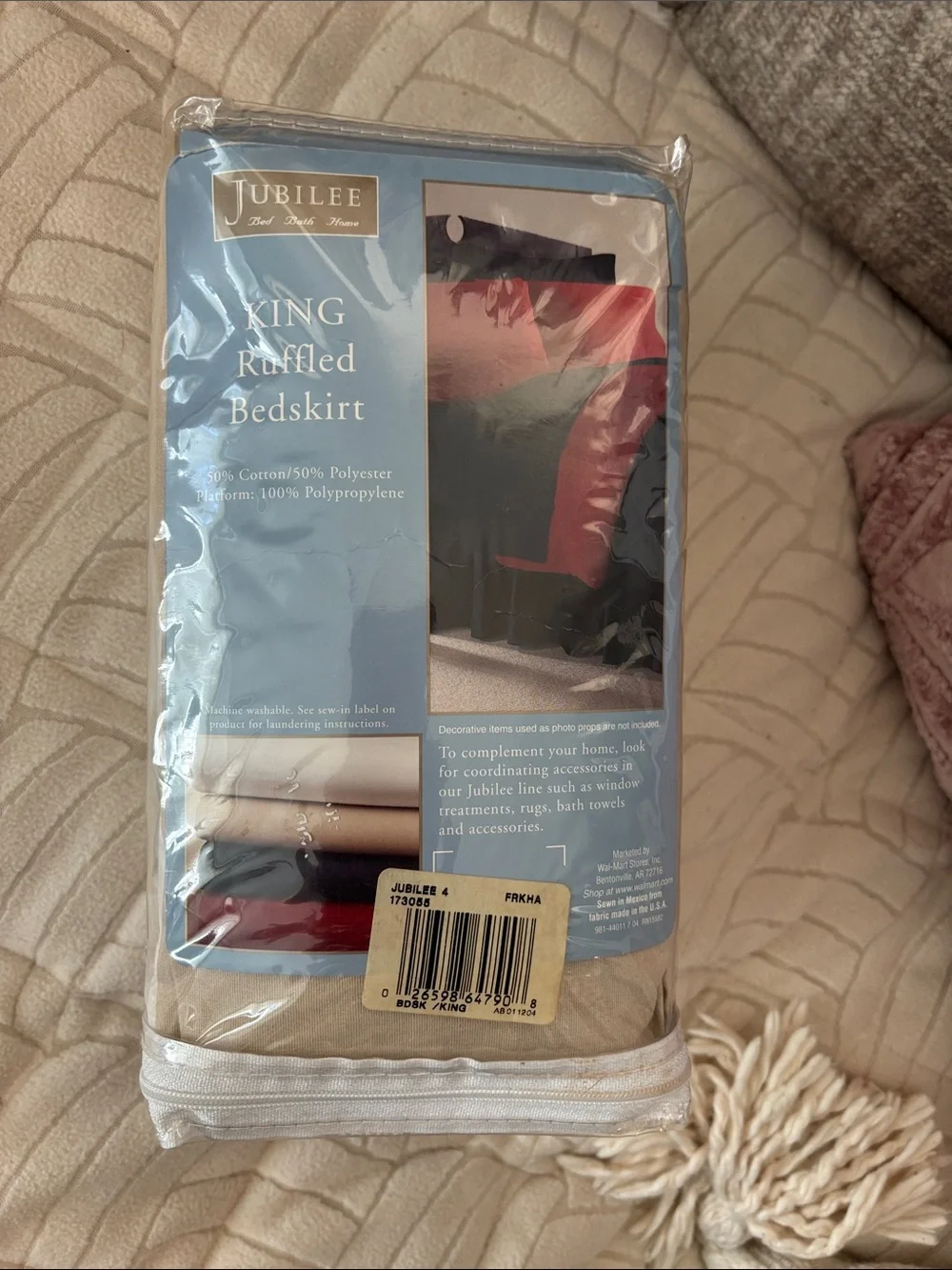 King Ruffled Bedskirt - White
